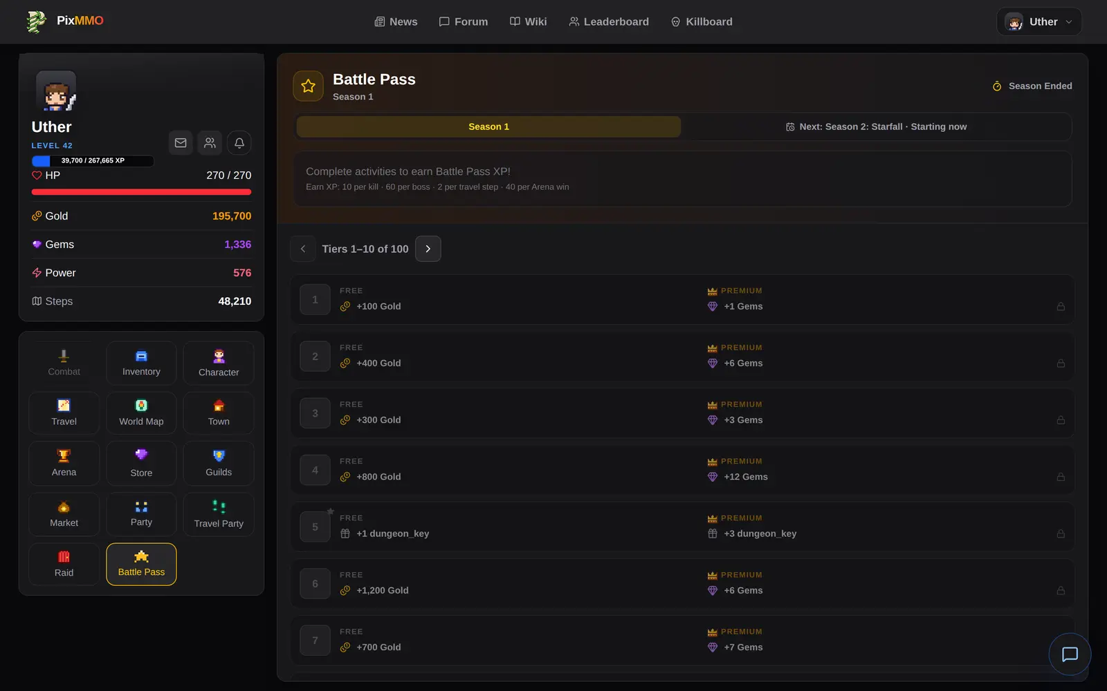 Pixmmo Battle Pass
